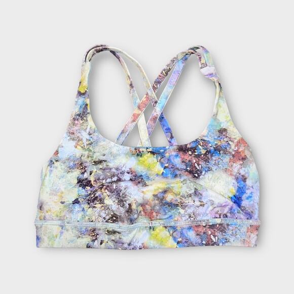 Lululemon Other - Lululemon Power Y Crisscross Sports Bra – Multicolor Abstract – Size S